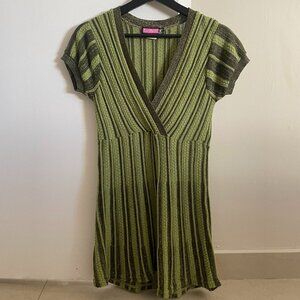 Vintage Sparkly Green Mini Dress